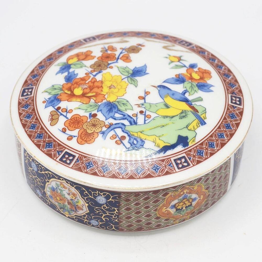 Porcelain Trinket Jewelry Powder Box